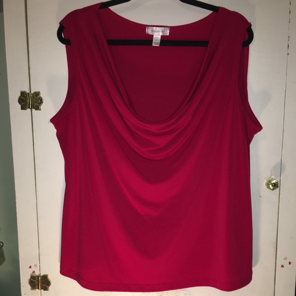 dressbarn Tops - Drape neck sleeveless top
